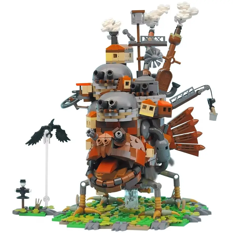 

MOC Classical Mobile Castle Building Blocks Model Set Howled-Movinged Animated House Bricks Assembly Toys Kids Birthday Gifts