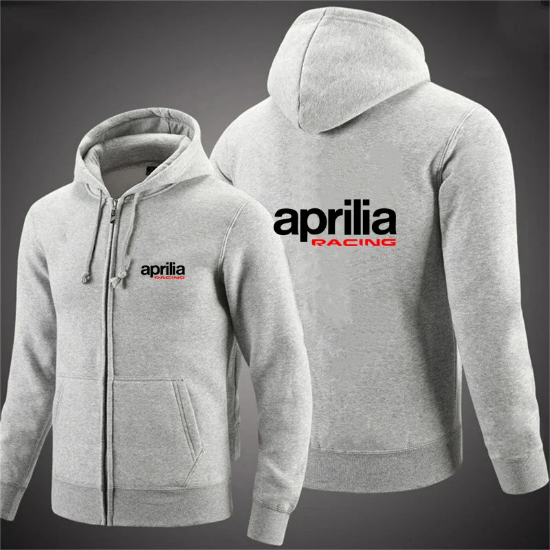 Moletons masculinos Aprilia Racing, casaco com zíper, moletons masculinos, tops casuais, roupas masculinas, moda, outono, 2024