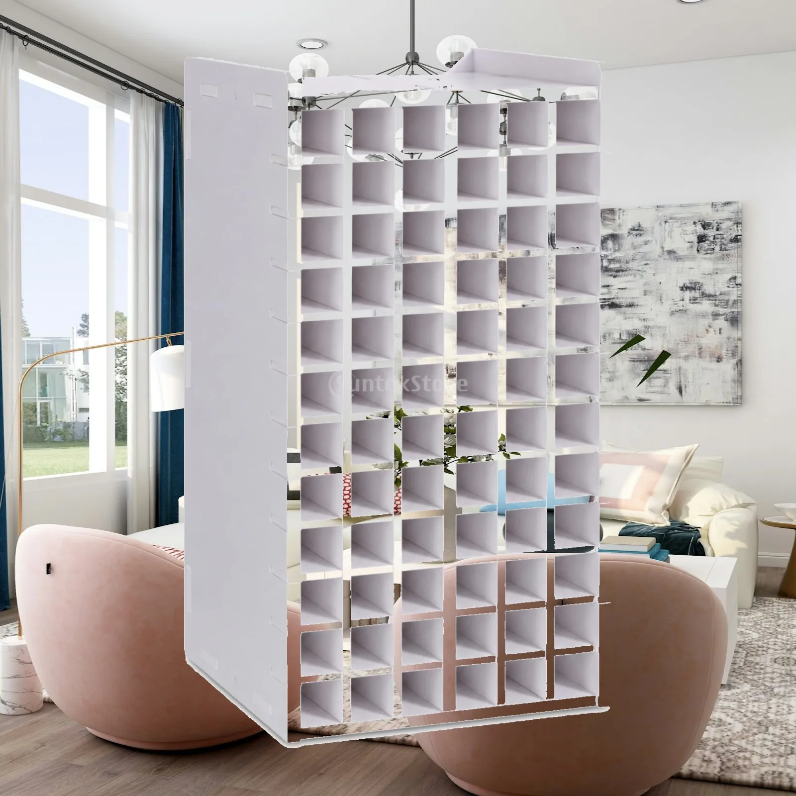 Desktop Marker Organizer Rack PVC Storage Holder for Art Pens and Pencils Slanted Display Design for Office Craft Workspace Use