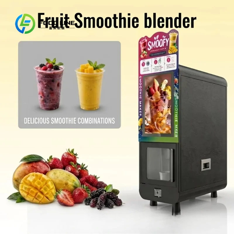 Customized Fully Automatic Smoothie Vending Machine, Commercial Intelligent Blender for Milkshake, Slush & Fruit Protein Drinks