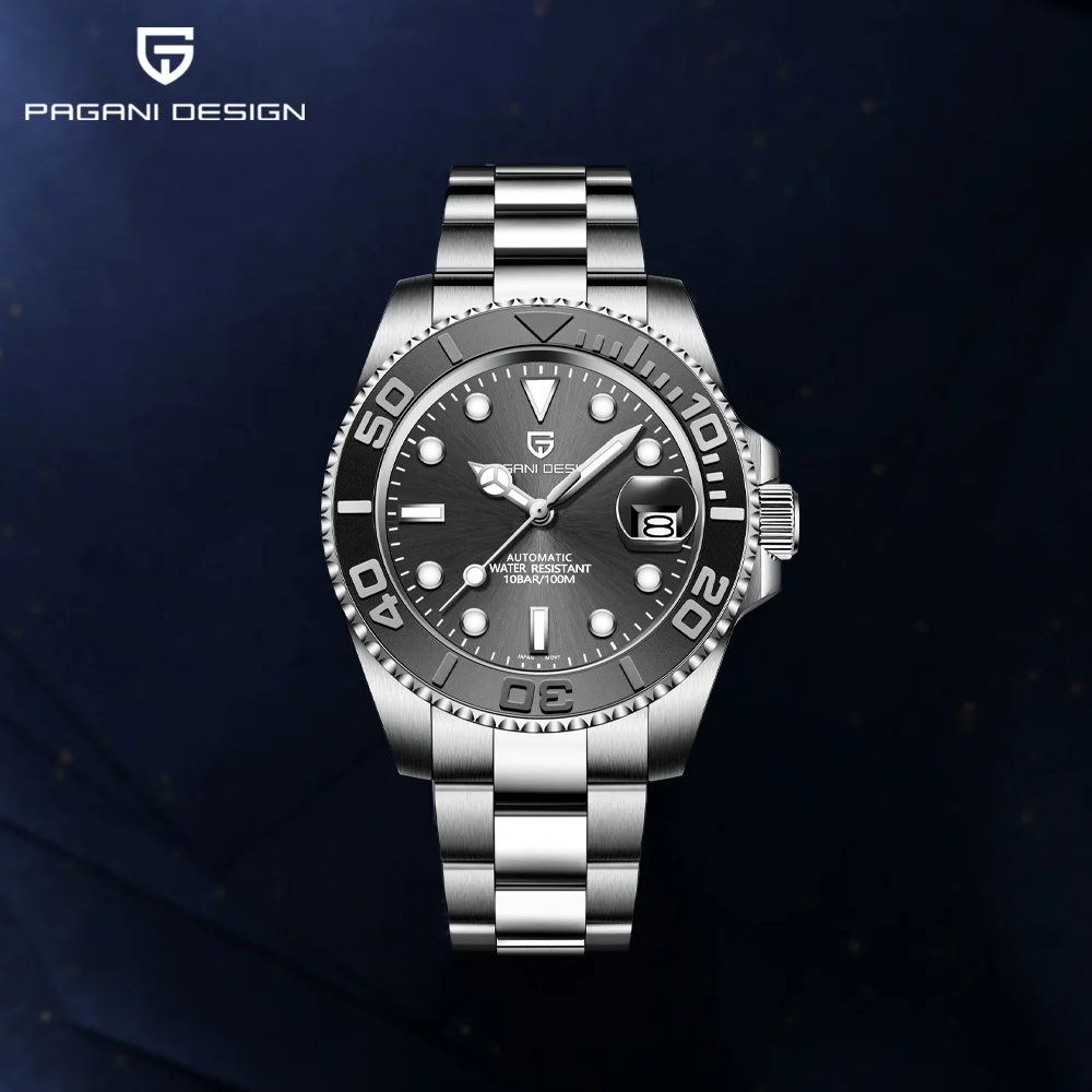 

PAGANI DESIGN новые роскошные мужские механические часы для делового отдыха из нержавеющей стали с сапфировым стеклом автоматические часы 100 м водонепроницаемые часы