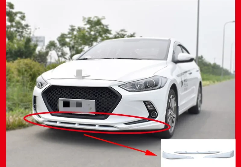 

Car Front Bumper Front Shovel For Hyundai Elantra Front Lip Anti-Collision Anti-Scratch Strip Accessories