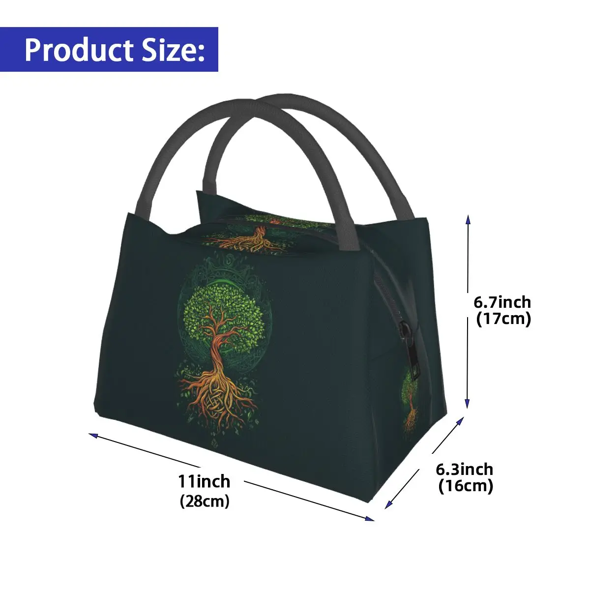 Biblical World Tree Of Life Insulated Lunch Bag for Women Picnic Storage Food Boxes Container Cooler Thermal Lunch Box Tote