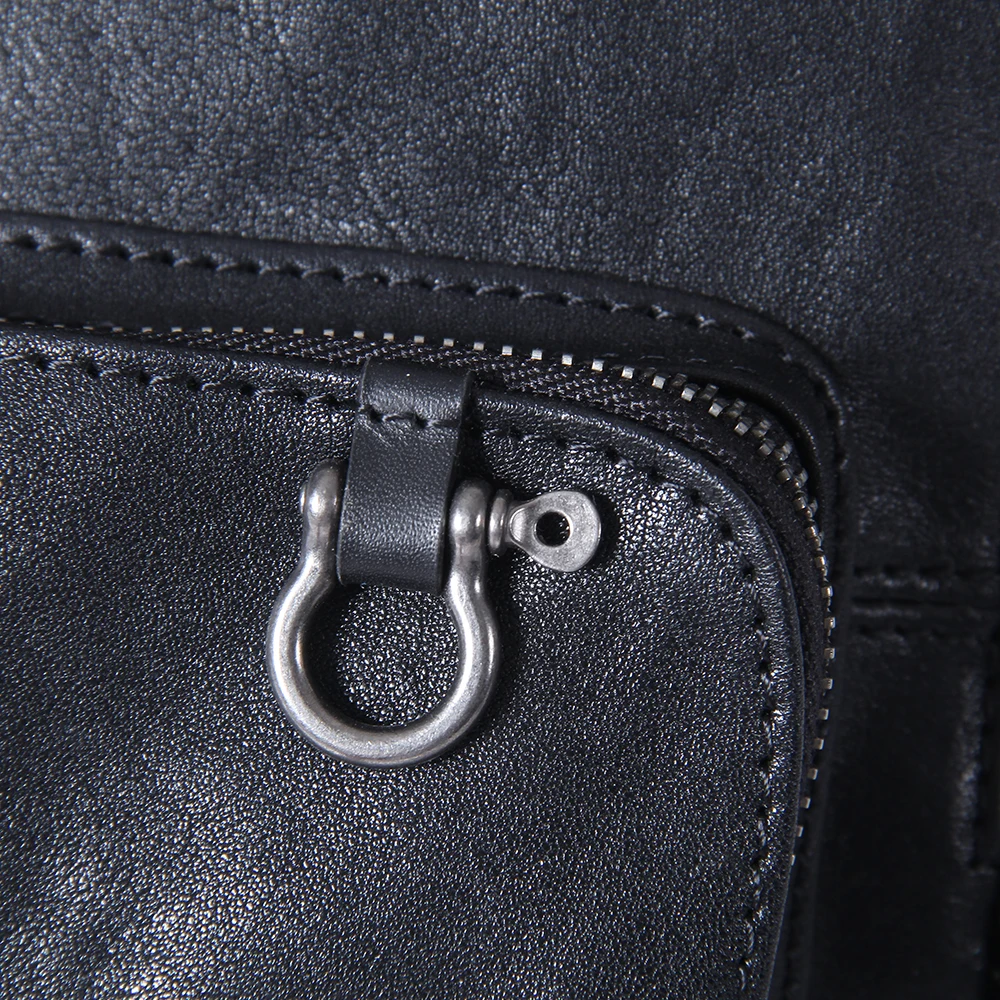 S.WORKER Lässiger Rucksack aus echtem Leder für Herren, 15-Zoll-Laptop-Rucksack aus Rindsleder, handgefertigt, modischer Preppy-Stil, Schultasche, Tagesrucksack – Detail 15