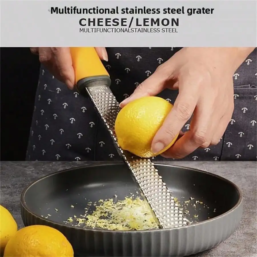 

1pc Versatile Lemon Zester & Cheese Grater - Stainless Steel, Easy-To-Clean Kitchen Tool For Garlic, Ginger, Vegetables. Multifu