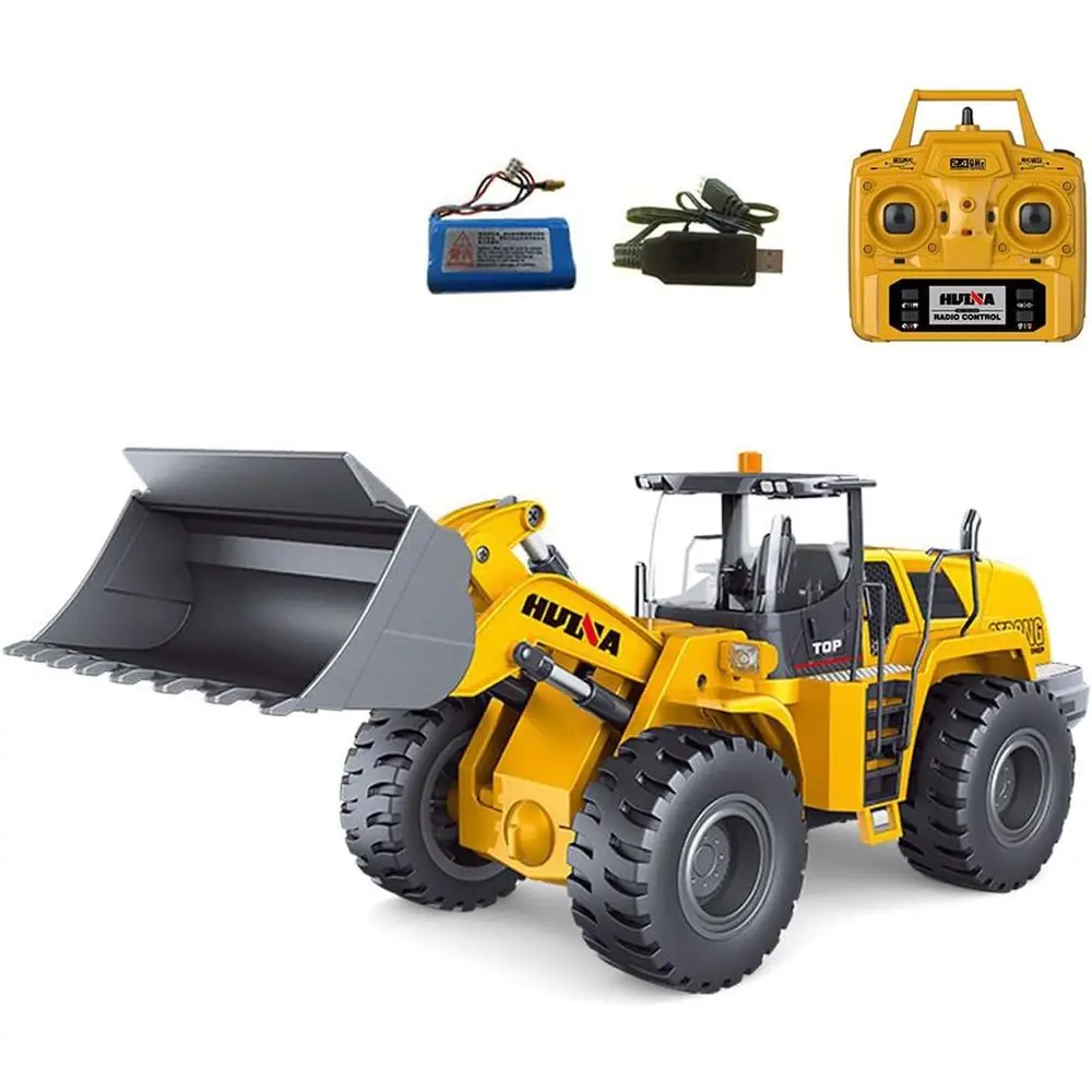 

1:14 Scale Alloy 4WD RC Construction Truck with Sound and Lights, Ready-to-Run for Adults