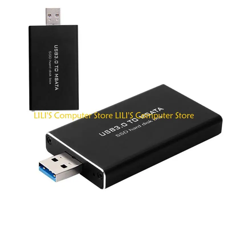 A52B USB đến MSATA SSD Hard Disk Box Converter Bộ chuyển đổi bộ điều hợp bên ngoài cho trường hợp