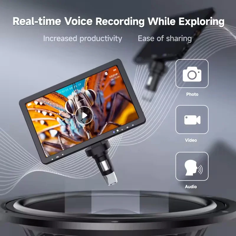 New DM12 10.1" HD-MI Digital Microscope For Mobile Repair , Electronic Microscope For Soldering