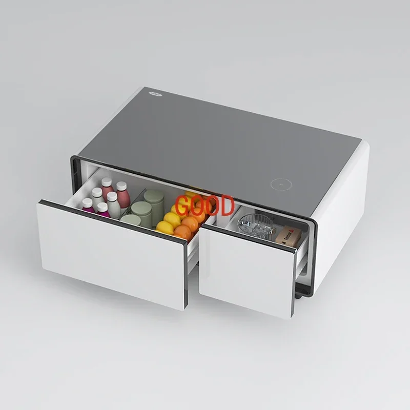 Multi functional smart coffee table for summer frozen small refrigerator gatherings