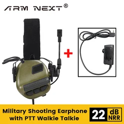 ARM NEXT Electronic Tactical Headphones + PTT Adapter Shooting Protection Noise Canceling Headphones Tactical Protection