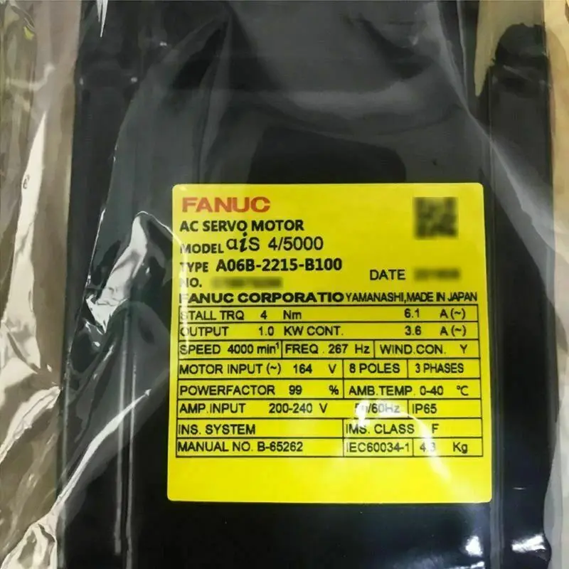 Fanuc A06B-2215-B100 Servo Motor Tested ok Expedited Delivery
