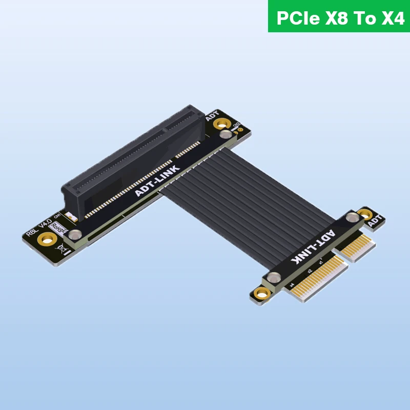 

Gen4 PCIe X4 To X8 Extender Adapter Jumper for Capture Card, RAID SSD, Gigabit LAN, Usb Cards.PCI Express 4.0 X4 To X8