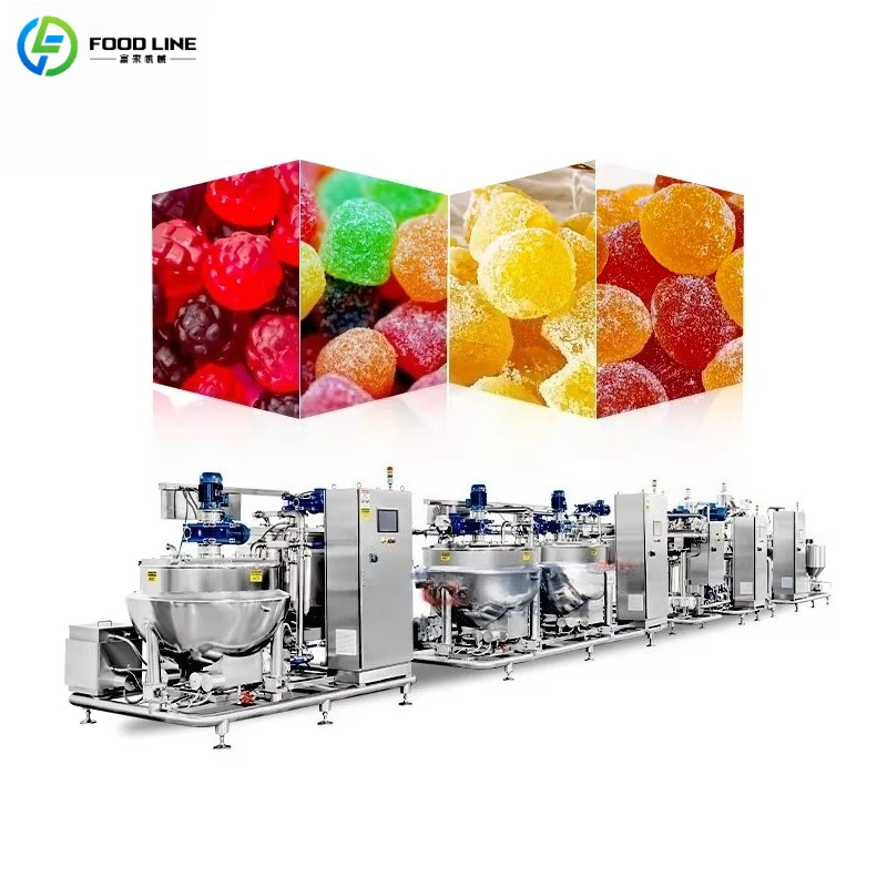 Customized Full Automatic Gummy Candy Machine Integrated Jelly Candy Production Line for Factory