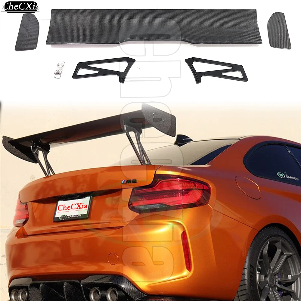 

For Bmw M2 M3 M4 Universal Gts Spoiler Rkp Style Real Carbon Fiber Rear Tail Wing Trunk Lip Car Products Exterior Parts