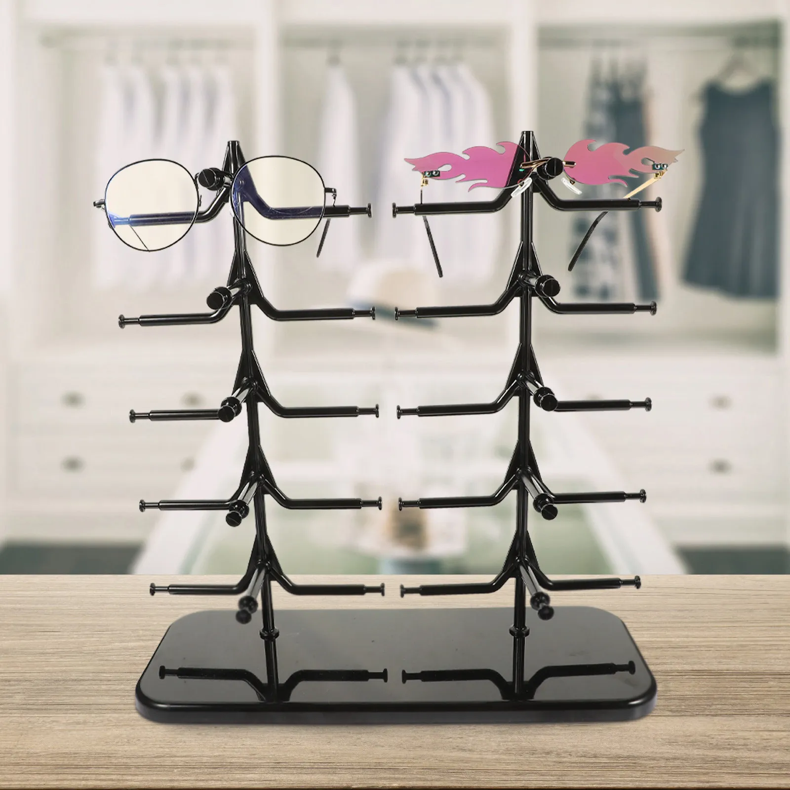 

Glasses Display Rack Premium ABS Sunglasses Holder Storage Organizer Stand Stable Base Eyeglass Organizer Display Sunglasses