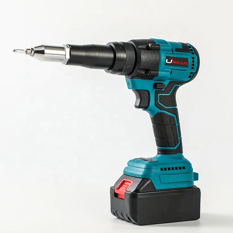 21V Portable Cordless Rivet Tool 2.4-4.8mm Electric Battery Rivet Nut Gun with LED Light