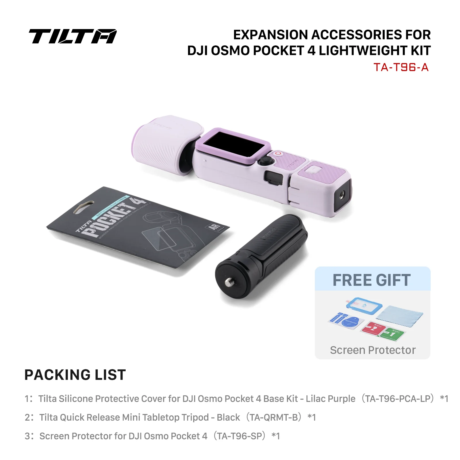 TILTA Uitbreidingsaccessoires voor DJI Osmo Pocket 4 Pocket 3 Universele Case Kit Lichtgewicht met filteropslag expander