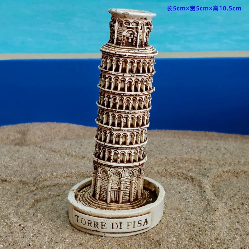 ملحقات طاولة الرمل النفسية لبرج بيزا المائل الإيطالي الأكثر مبيعًا من الراتنج لتزيين الحلي #5