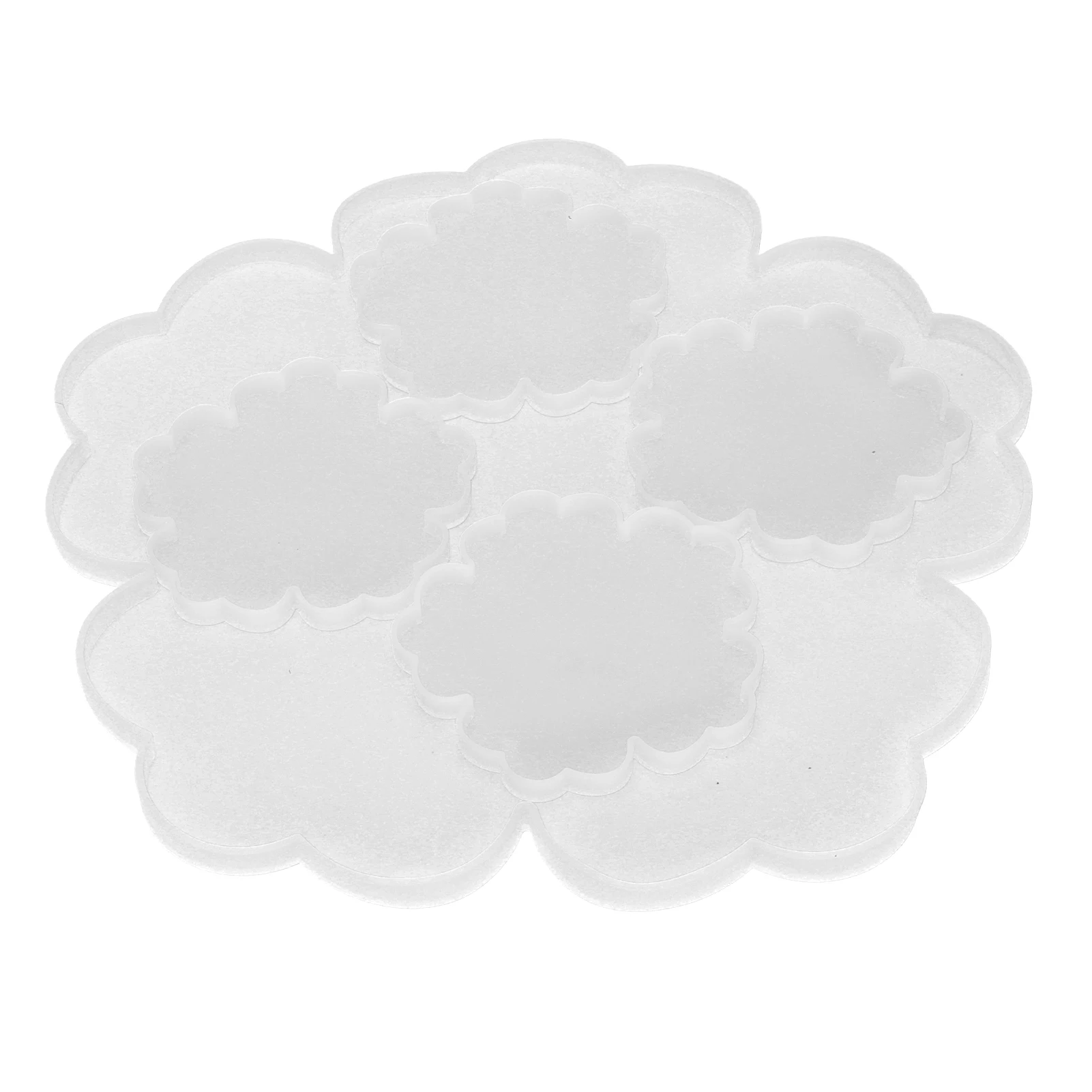Stampi in resina per sottobicchieri per fiori Pezzi Stampi in resina siliconica per sottobicchieri Set per la decorazione domestica Stampi per sottobicchieri per fiori per colata di resina