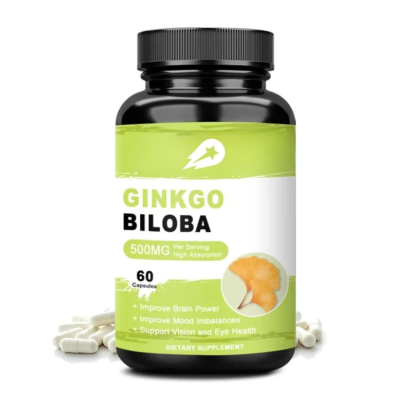 

Капсулы с гинкго билоба для улучшения когнитивных функций мозга, памяти, снятия тревоги, депрессии, улучшения настроения