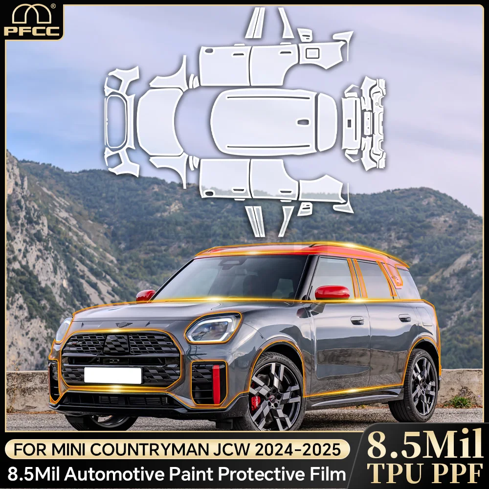 

Car Paint Protection Film TPU Precut Transparent Body Sticker Bra Kit Anti-scratch For Mini Cooper Countryman U25 2024 2025
