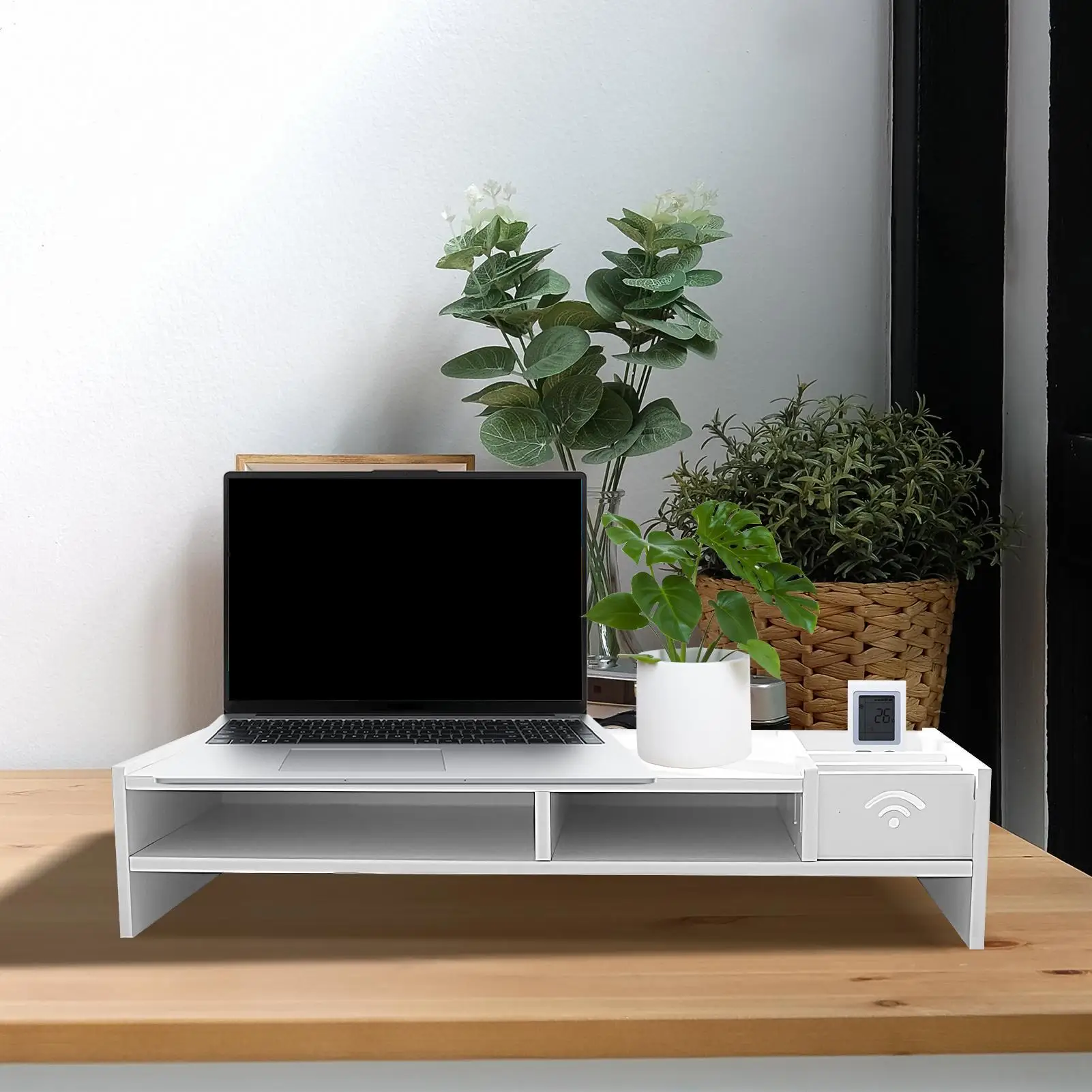 Computer Monitor Stand 3-Tier Desk Organizer Shelf Office Organization for Reading Study Working Gaming Display Home Dorm School