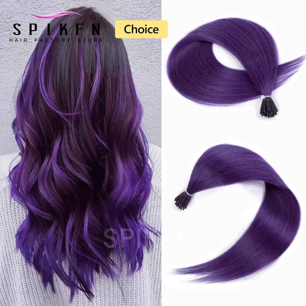 

I Tip Hair Extensions Natural Real Human Fusion Hair Extensions Little Thin Keratin Hair 16-20 inches 30g No Rings