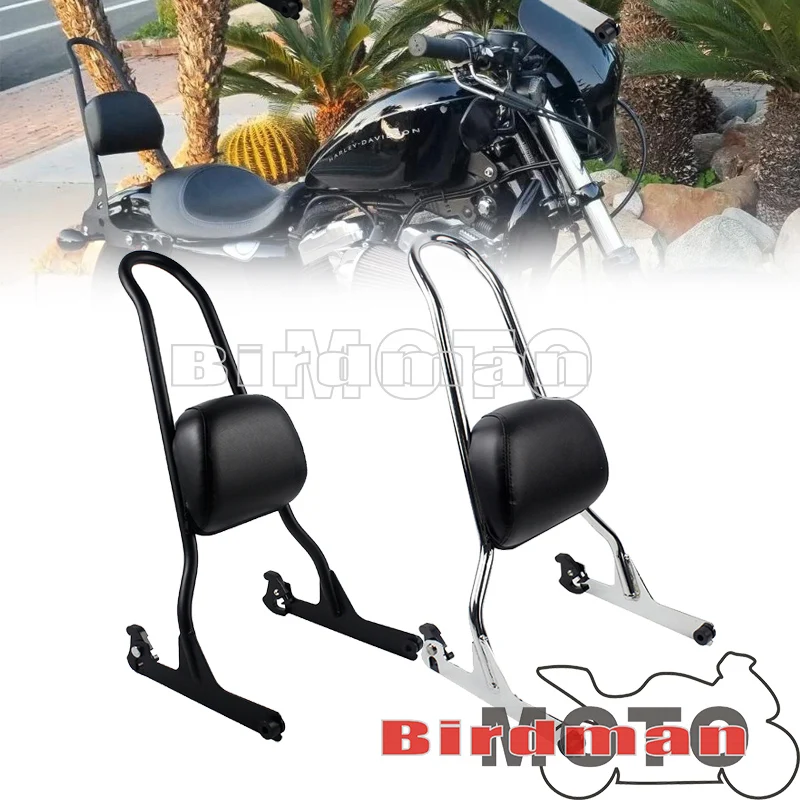 Detachable Sissy Bar Rear Passenger Backrest W/ Cushion Pad Hardware For Harley Softail Springer FXST FXSTC FXSTB Fat Boy FLSTF