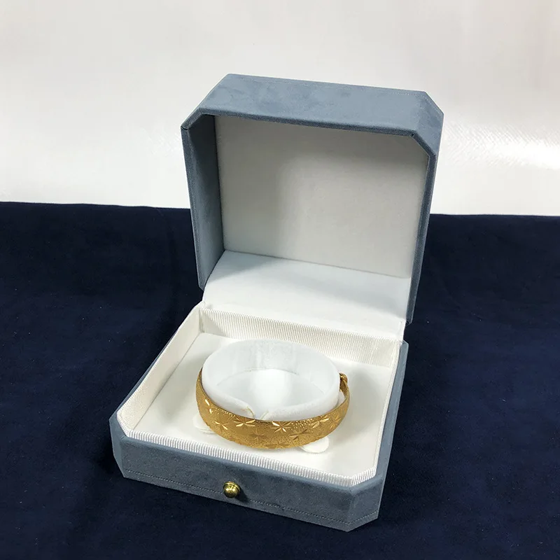 Necklace Display Organizer Octagonal Jewelry Box Ring Box Suede Bracelet Box For Jewel Display Gift Packaging Wedding Gift