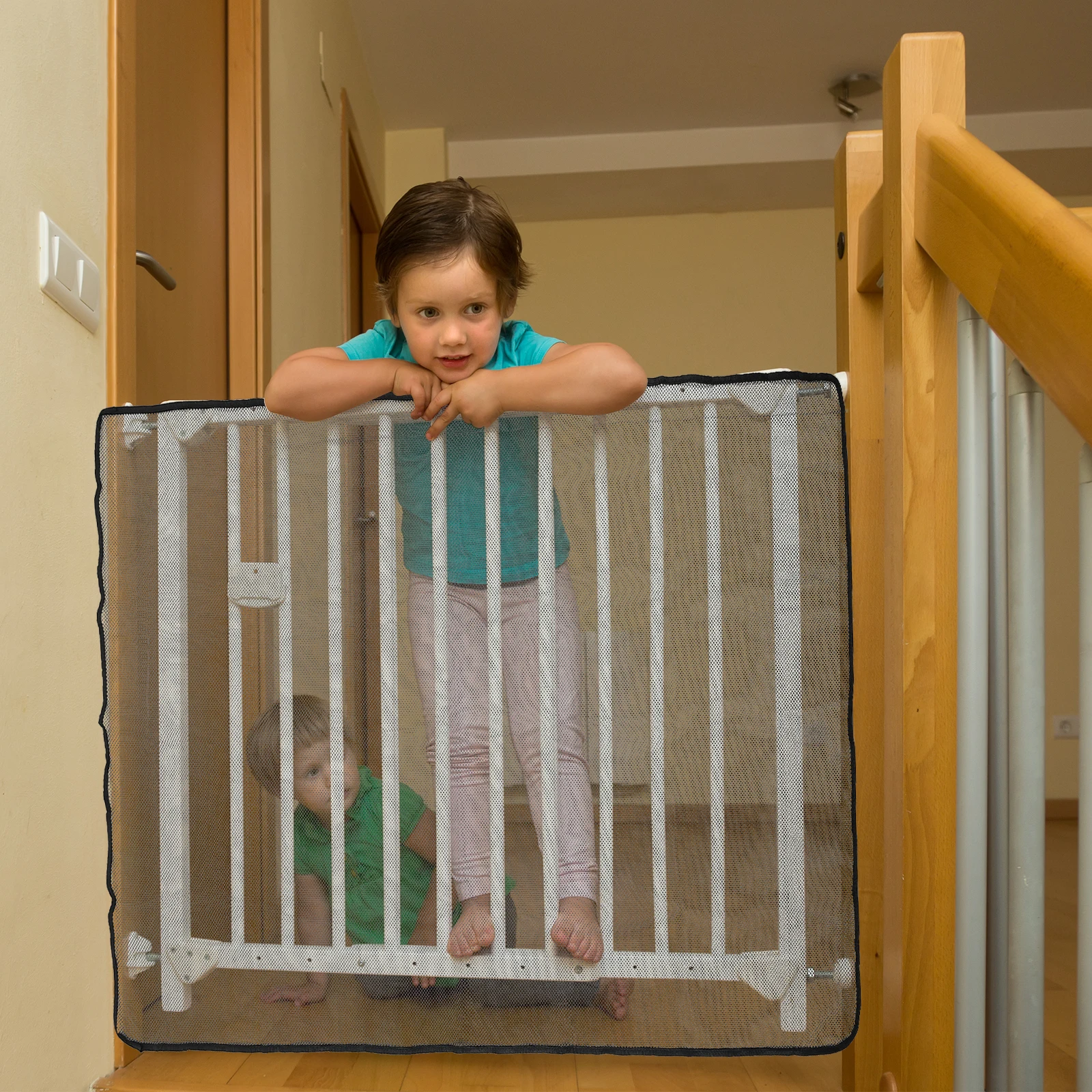 

1 комплект, барьер, лестница, безопасность, защита от детей, балкон для домашних животных, 2X0,9 м, устойчивая к разрыву, прочная сетка, простая установка, защелки для использования в помещении и на открытом воздухе