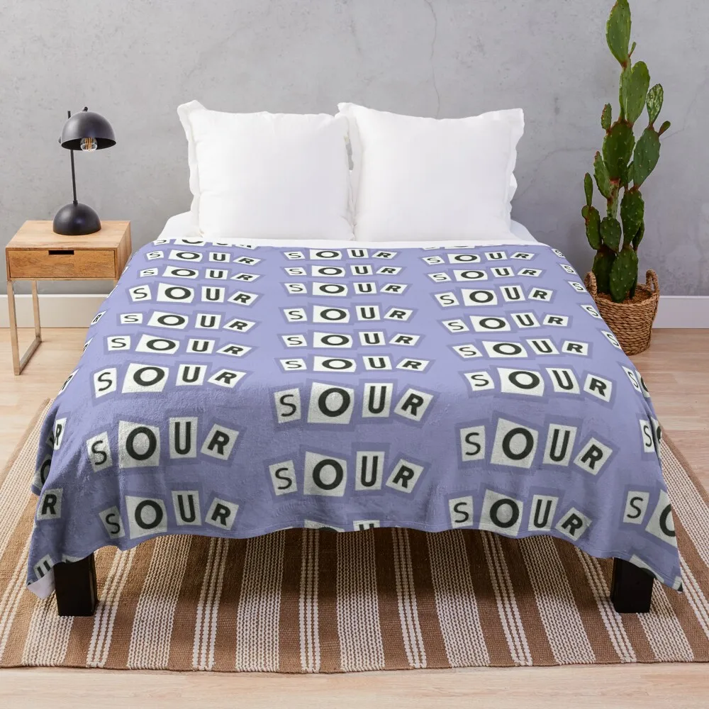 Sour Album Letter Tiles Throw Blanket Luxury Designer Cute Plaid halloween Blankets