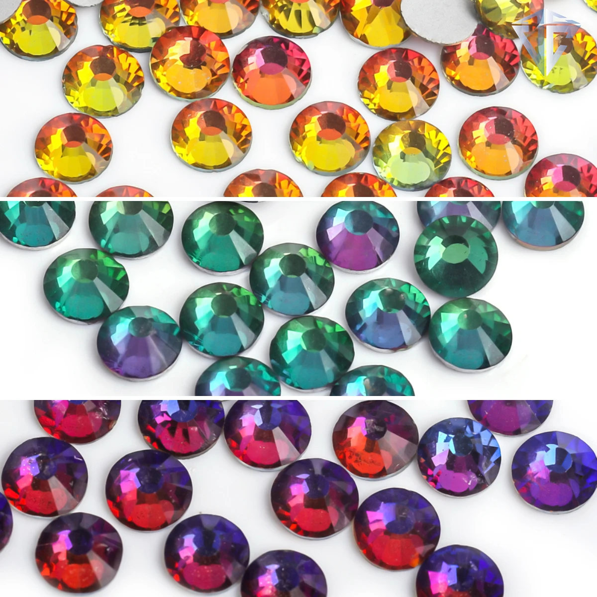 24 New Colors Crystal Loose стразы Non Hot Fix Rhinestones Glass Strass Non Hotfix Rhinestone Nails Art Decorations DIY E7086