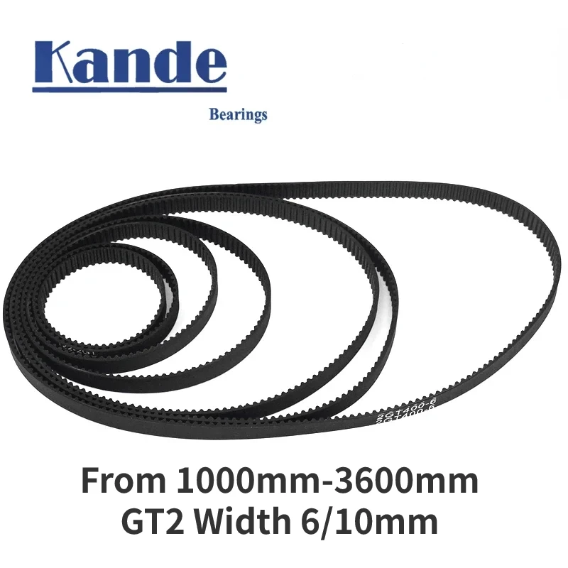 Veekaft 1PCS 3D Printer Parts GT2 6mm 10mm Closed Loop Rubber Timing Belt From 1000mm-3600mm Width 6mm/10mm Synchronous Belt