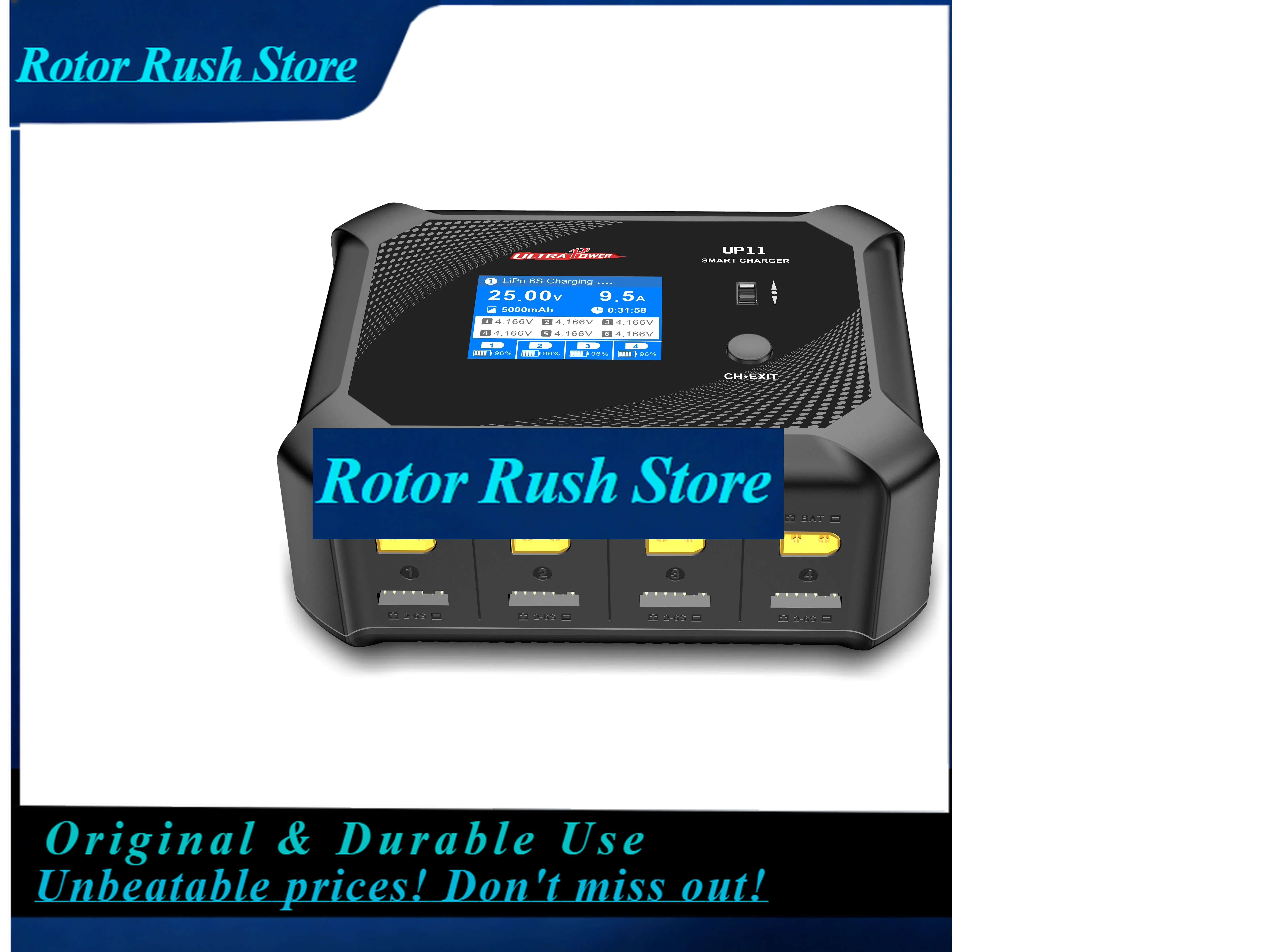 RoRuSULTRA POWER UP11 Battery Charger AC 240W DC 600W Four Channels Smart Blance Charger RC Accessories