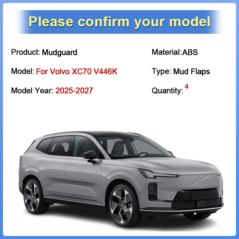 

4PCS Car Mudguards For Volvo XC70 Accessories V446K 2025 2026 2027 Anti-splash Flap Splash Guard Front Rear Fenders Accessories