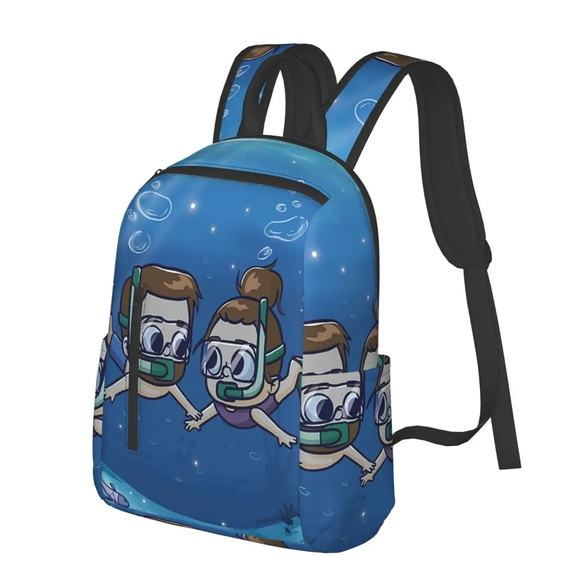 Under Water Couple - Pibubear Student Backpack School Bag Hiking Travel Daypack for Men Women Bookbag Shoulder Bags