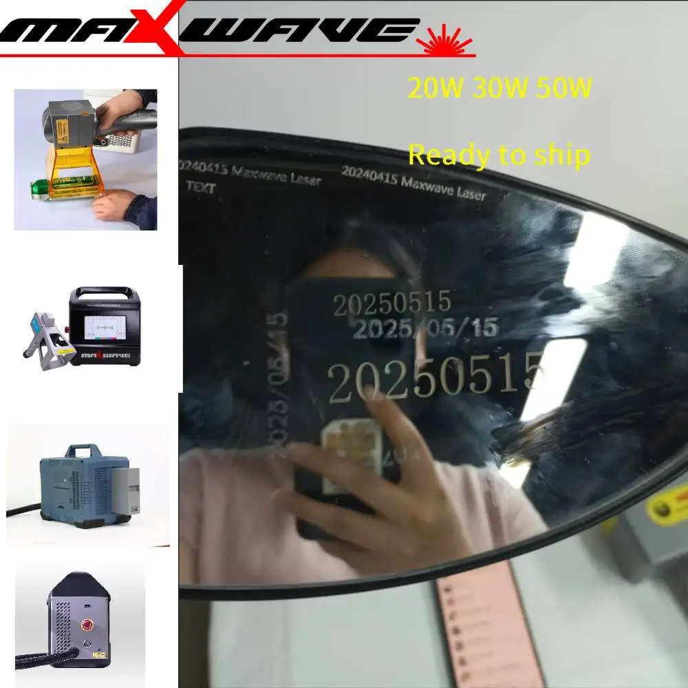 Macchina per marcatura laser a fibra portatile con ricarica della batteria 20W 30W 50W Mini incisore laser portatile per codice a barre data su auto in metallo