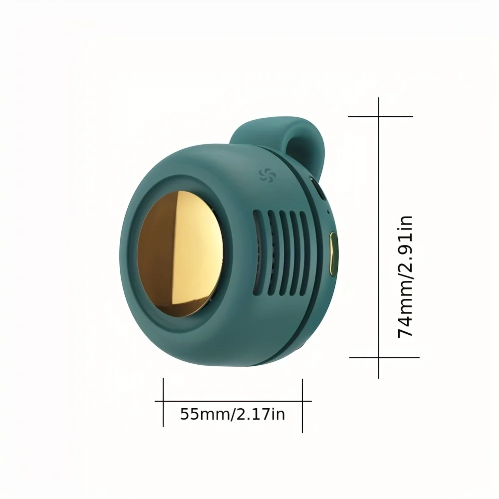 

USB Hanging Neck Fan, Portable Clip-on Handheld Fan, Silent Mini Bladeless Fan, 3-speed Adjustable Wind Speed, Button Children's
