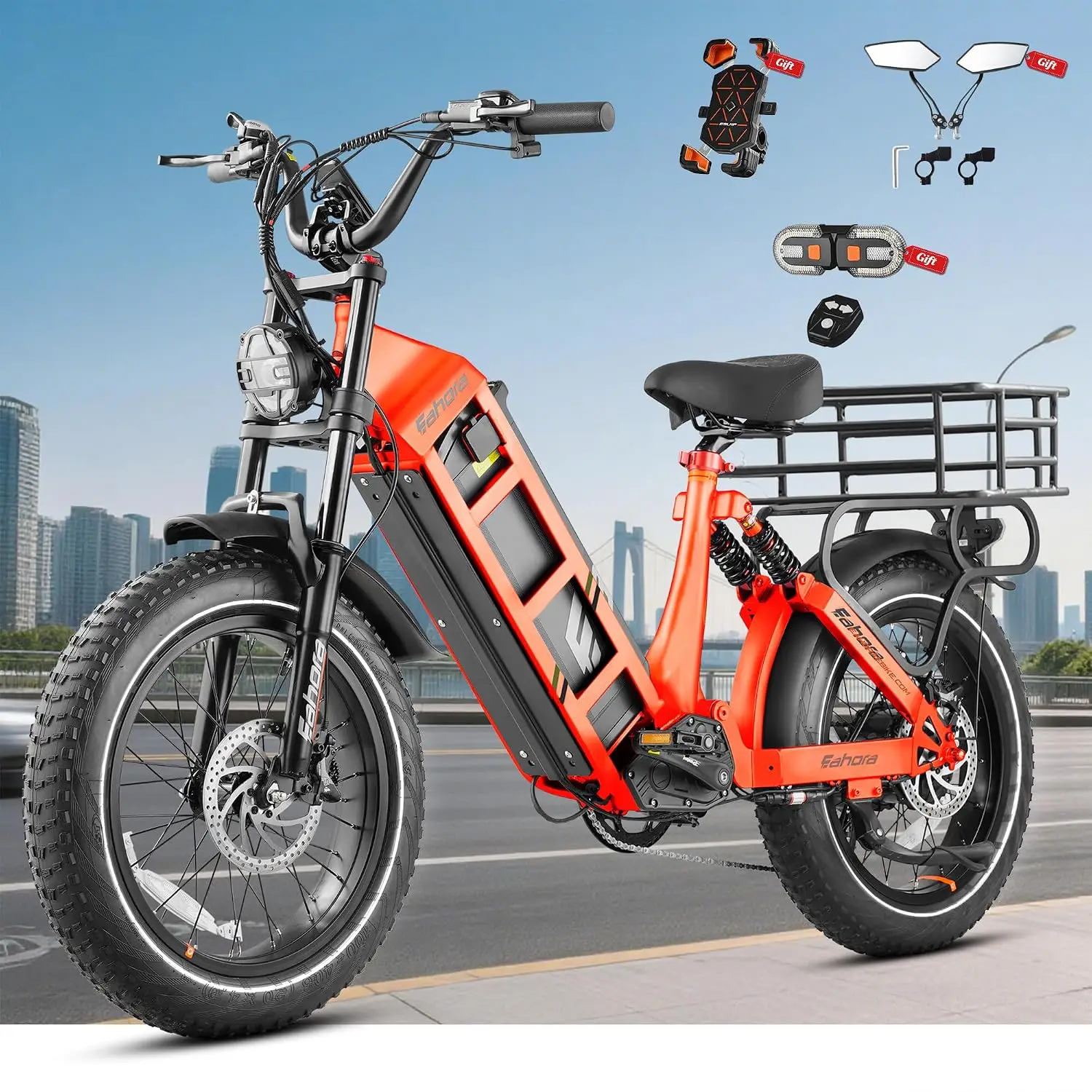 Electric Bike for Adults 5400W Dual Motor 60V 70Ah 200+ Miles Long Range Fat Tire Full Suspension Mountain Ebike, Customized