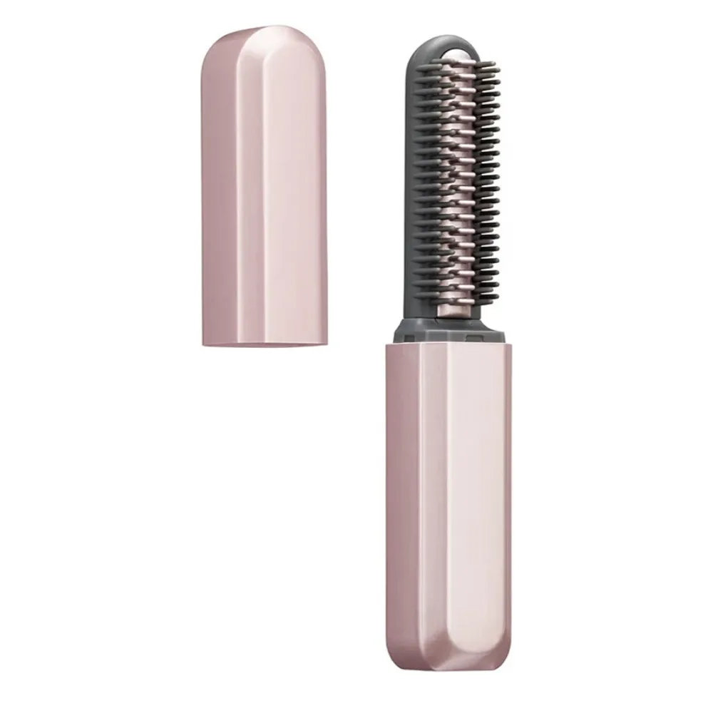 Portable Mini Hair Straightener Rechargeable Frizz-Free Wireless Straightening Brush Cordless Fast Heating