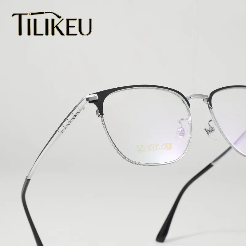 

2026 Business Large Frame Pure Titanium Retro Square Men's Glasses Frame Good-looking Big Face Men's Eyeglasses Frame Eyewear