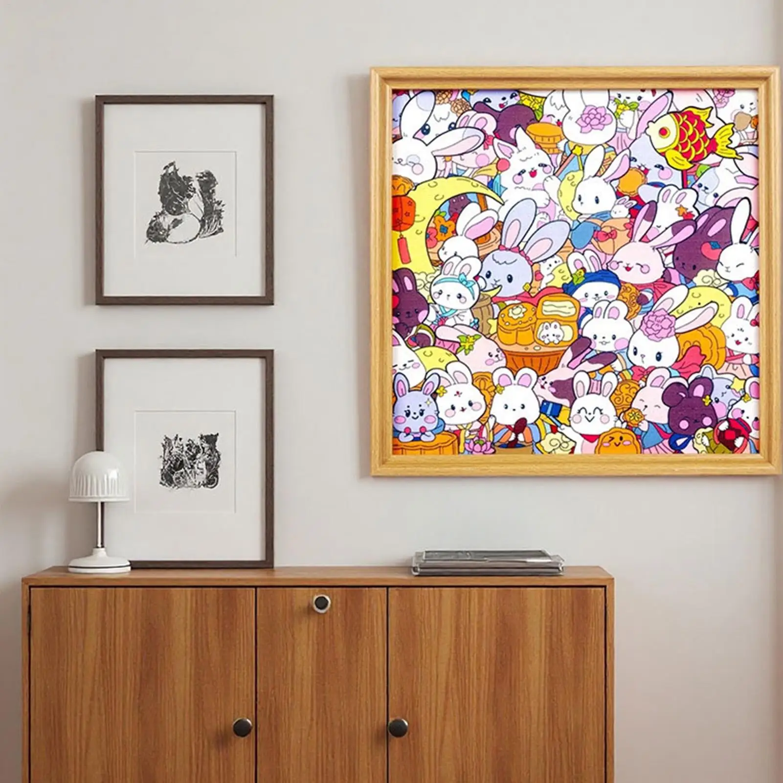 퍼즐 장난감 토끼 사진 프레임 장식 손으로 그린 ​​컬러링 어린이 퍼즐 게임 6-12 세 유치원 어린이 소년 소녀