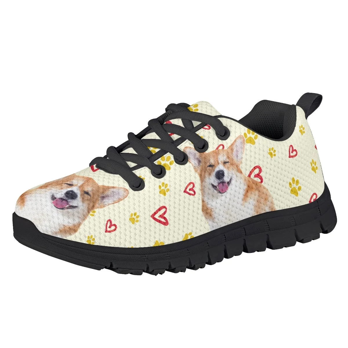 Kawaii corgi Kinder laufschuhe für Jungen Mädchen atmungsaktive Laufschuhe tragen widerstands fähige runde Zehen Jogging wohnungen zapatilla