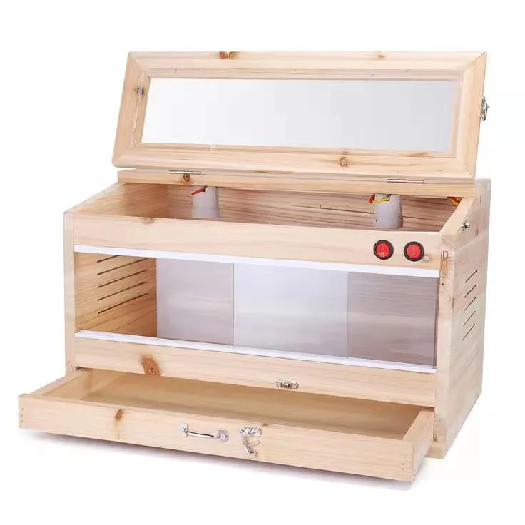 Non-assembled Inclined Plane Solid Wood Box Reptile Breeding Box Horned Frog Lizard Spider Incubator Ovulation Box