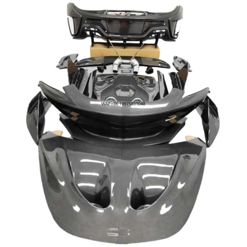 New Carbon Fiber Body Kit for 540 570S 600LT Style Front Bumper Lip Rear Fender Exhaust P1 Style Hood Exhaust