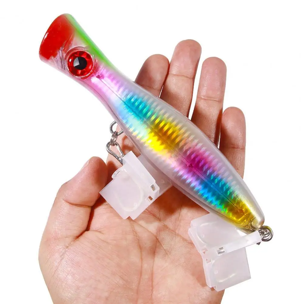 

Fishing Bait Realistic Popper Fishing Lure with Treble Hook Bright Color Artificial Bait Portable Hard Swimbait Fake Lure