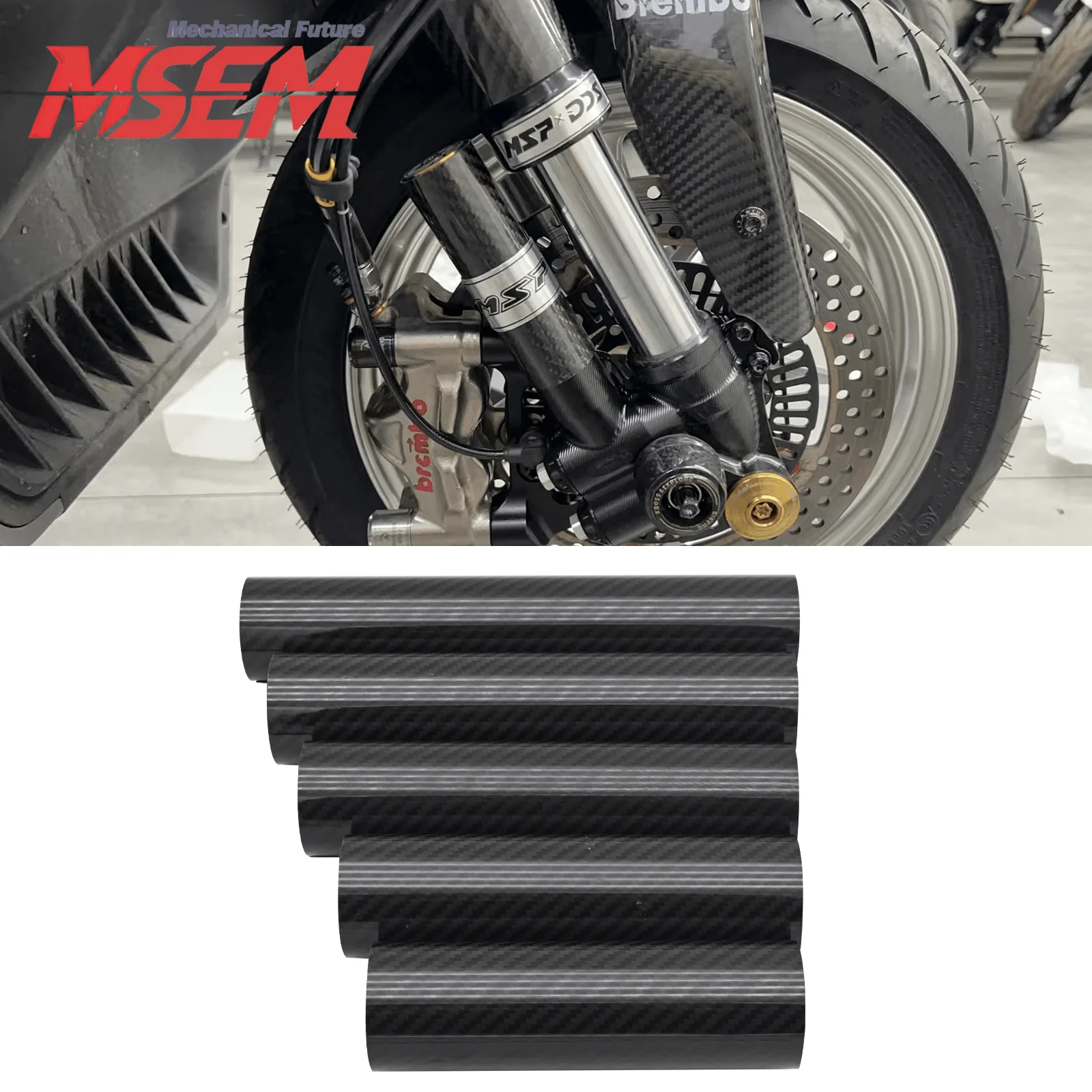 Carbon Fiber Front Fork Guard Wrap Cover For Honda Yamaha Kawasaki Suzuki KTM CRF YZF Dirt Bike Motocross Protector Parts