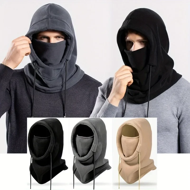 

Winter Thermal Neck Warmer Outdoor Fleece Balaclava Scarf Skiing Face Mask Snood Hood Hat Windproof Keep Warm Cycling Cap New