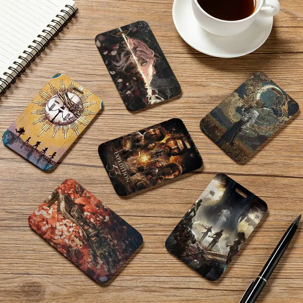 

C-Clair Obscur Expedition 33: Чехол-кошелек для карт, держатель для визиток и пропусков, унисекс, для кредитных карт, деловых пропусков и удостоверений личности