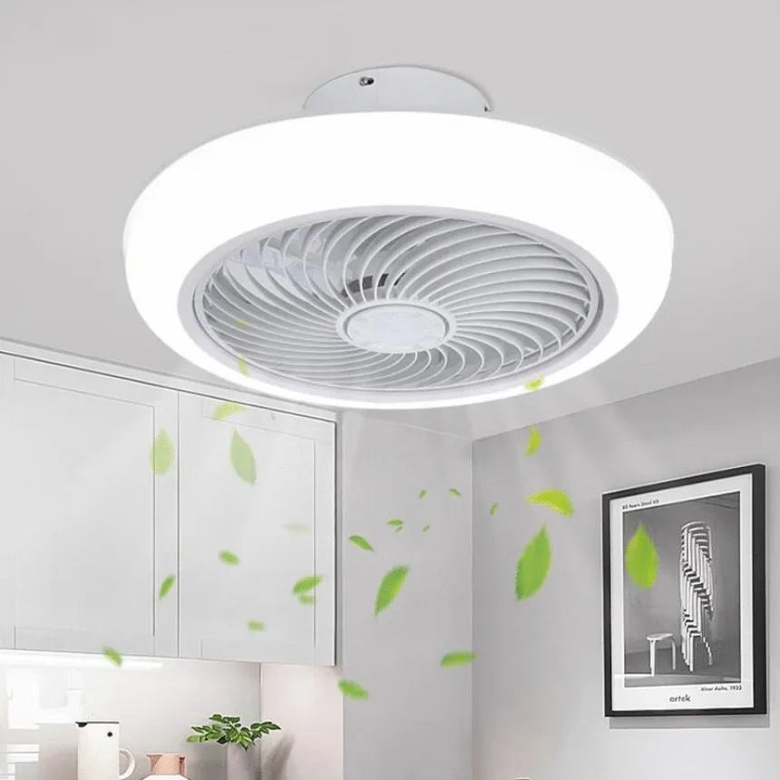 Ventilatore da soffitto a LED luce moderna intelligente silenziosa e dimmerabile APP telecomando ventilatore luce soggiorno camera da letto